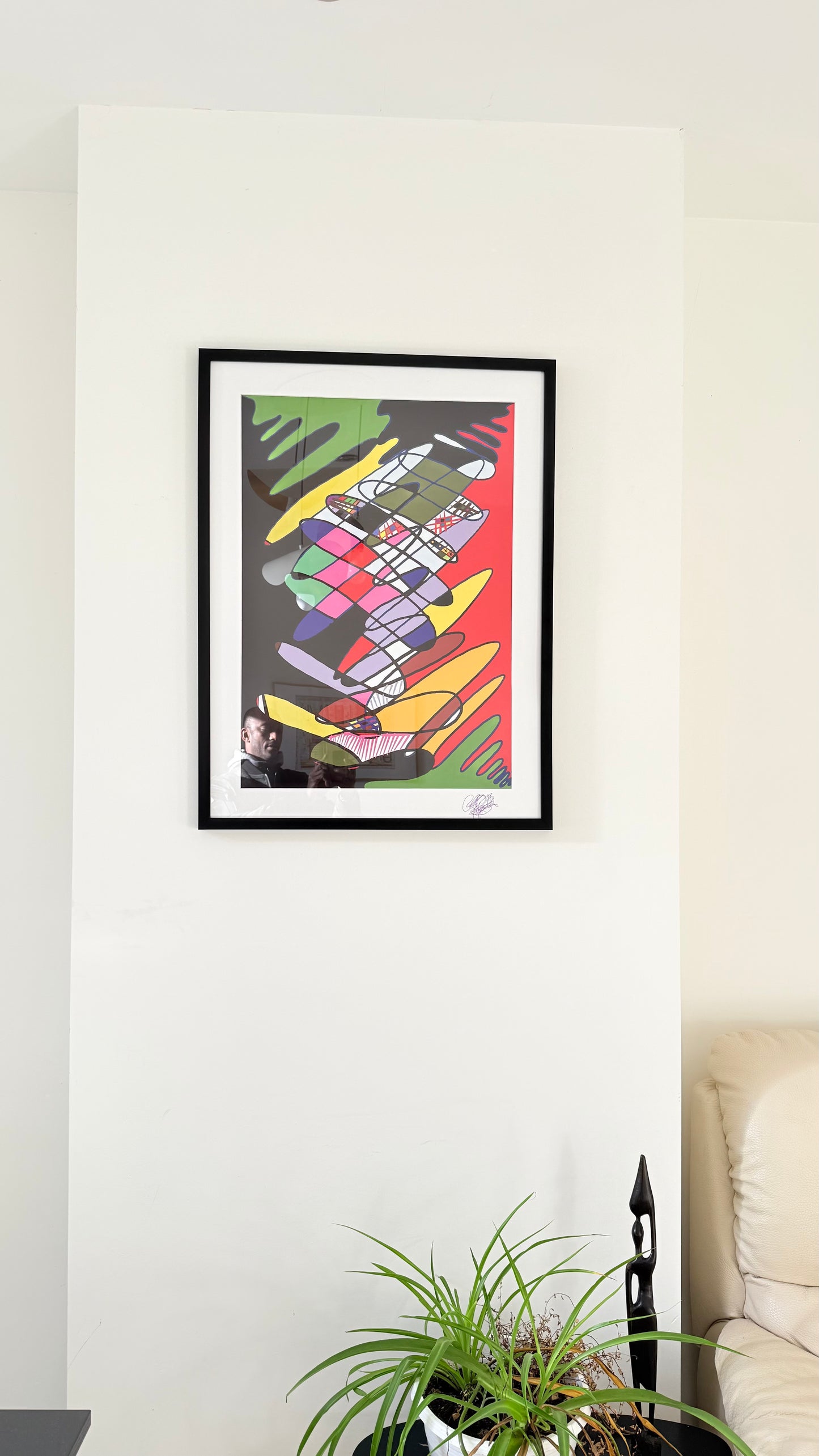 Wooden  framed art print 80x60 cm - The Flow